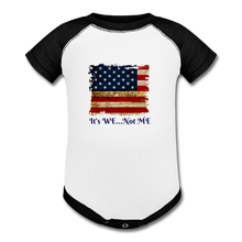Load image into Gallery viewer, Baseball Baby Bodysuit - white/black