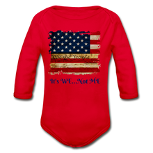 Load image into Gallery viewer, Organic Long Sleeve Baby Bodysuit - red