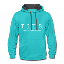 Load image into Gallery viewer, Contrast Hoodie - scuba blue/asphalt